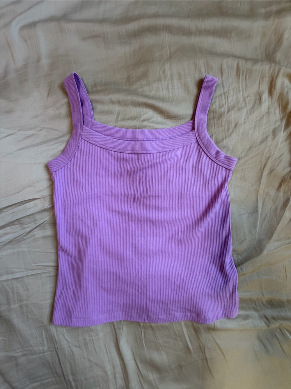 American Eagle Outfitters Pinkish Purple Ribbed Tank Top